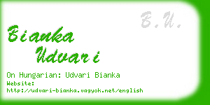 bianka udvari business card